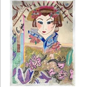 Japanese Geisha Girl(acrylic painting)